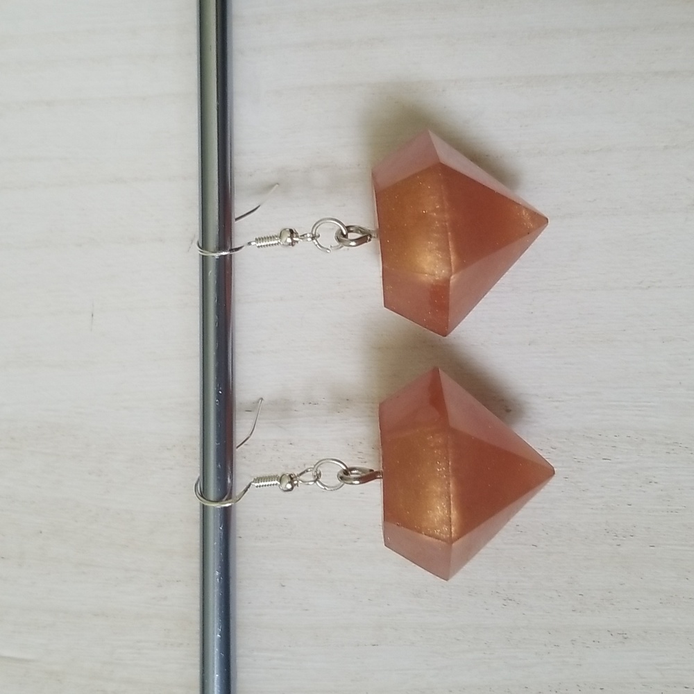 Peach Gem Earrings